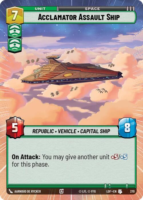Acclamator Assault Ship Card Front