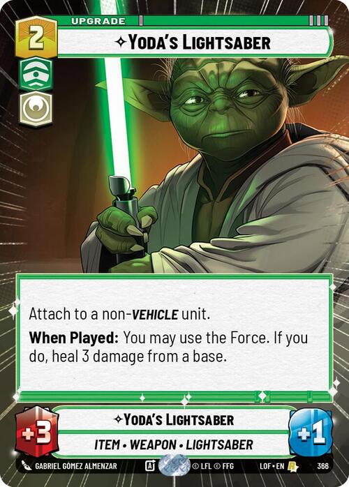 Yoda's Lightsaber Card Front