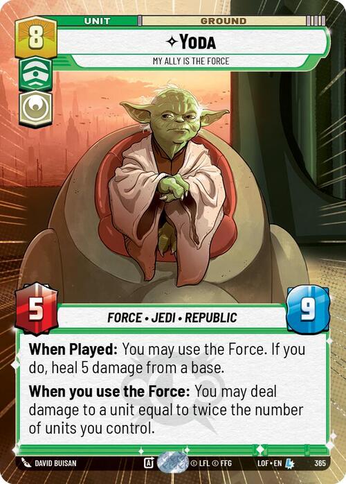 Yoda - My Ally is the Force Card Front