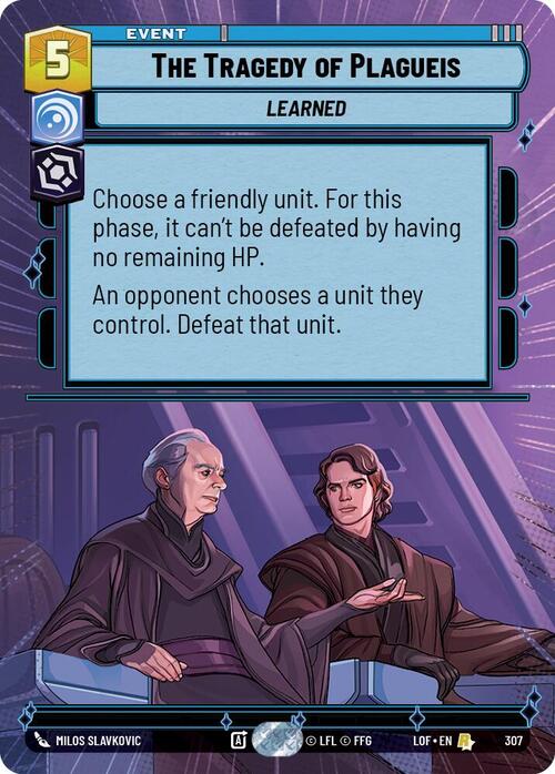 The Tragedy of Plagueis Card Front