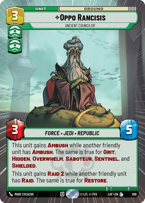 Oppo Rancisis - Ancient Councilor Card Front