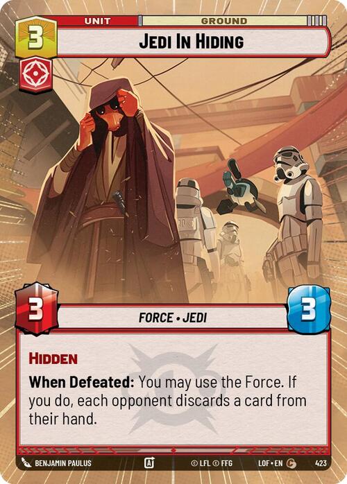 Jedi In Hiding Card Front