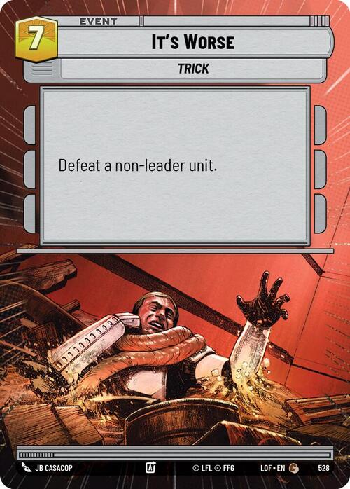 It's Worse Card Front