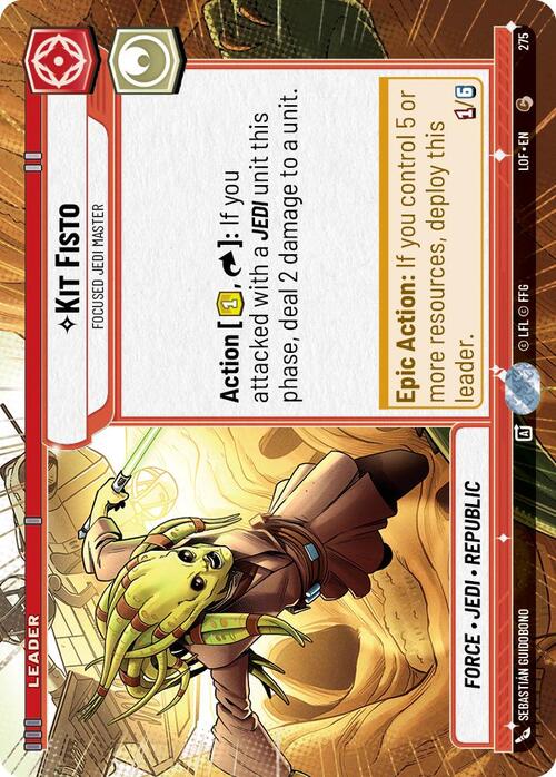 Kit Fisto - Focused Jedi Master Card Front