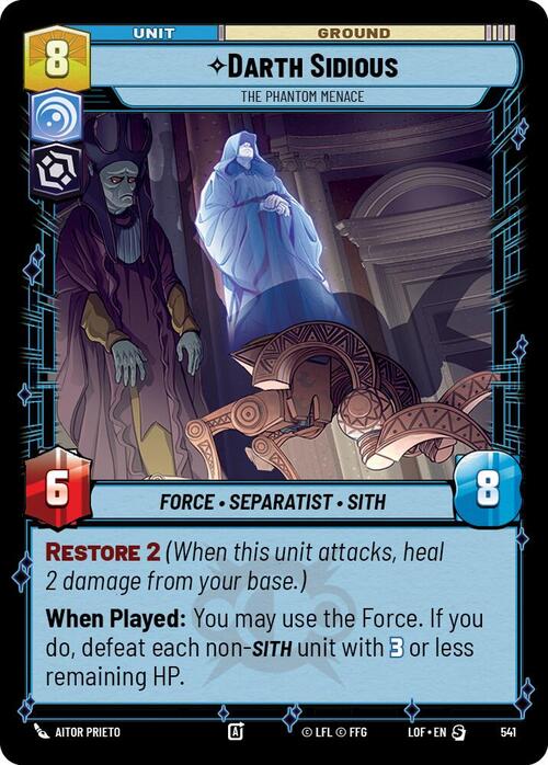 Darth Sidious - The Phantom Menace Card Front