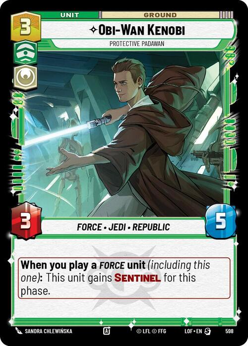 Obi-Wan Kenobi - Protective Padawan Card Front
