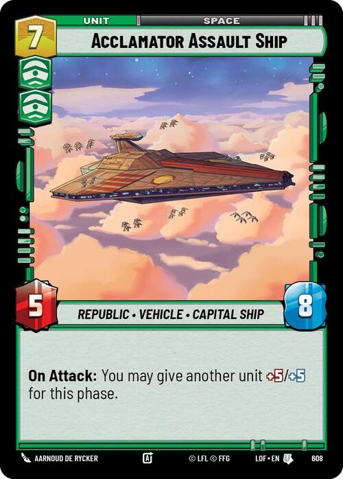 Acclamator Assault Ship Card Front