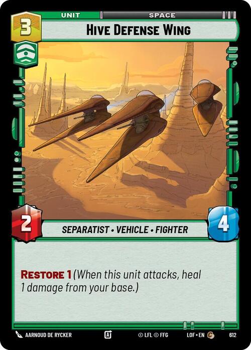 Hive Defense Wing Card Front