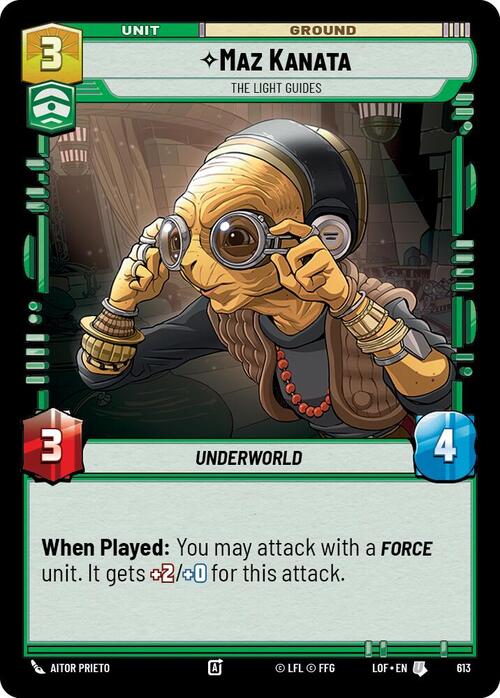 Maz Kanata - The Light Guides Card Front