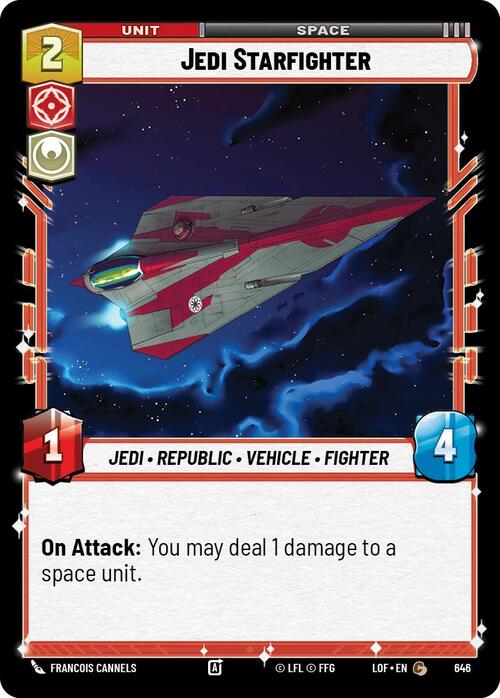 Jedi Starfighter Card Front