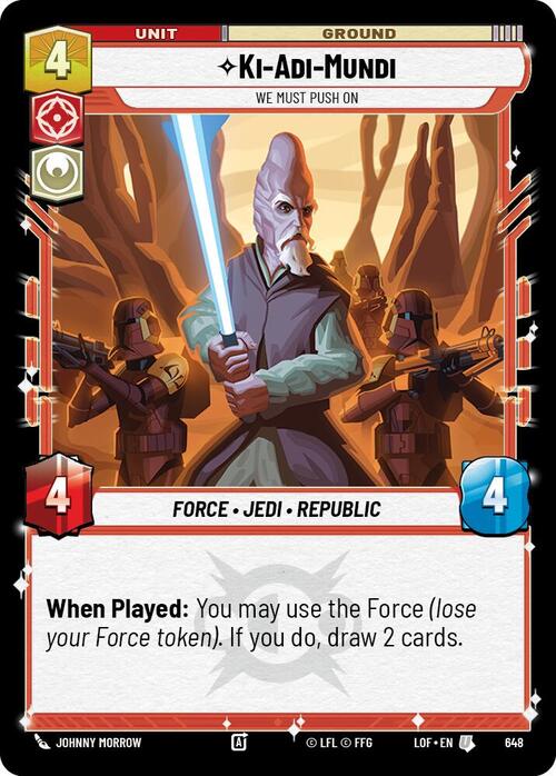 Ki-Adi-Mundi - We Must Push On Card Front
