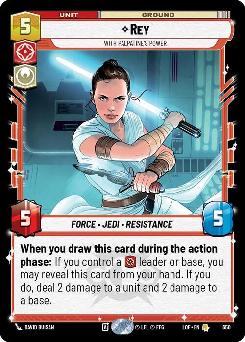 Rey - With Palpatines Power Card Front