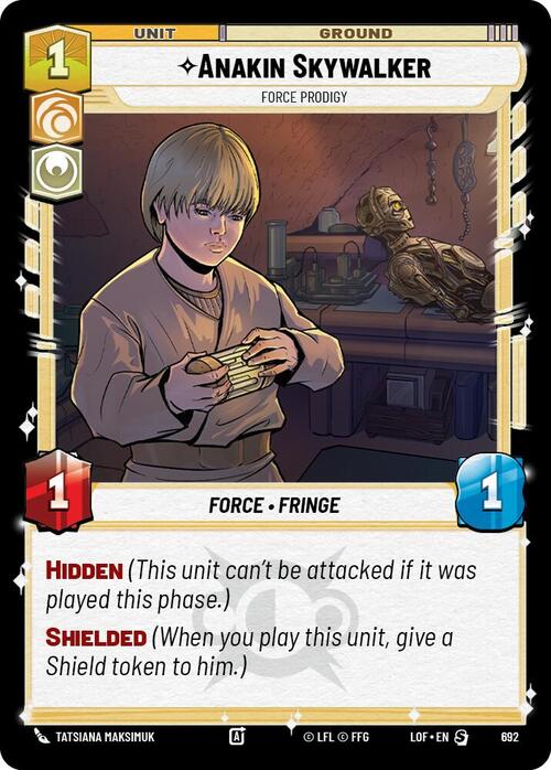 Anakin Skywalker - Force Prodigy Card Front