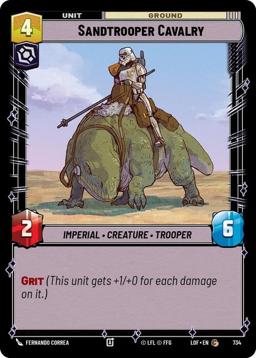 Sandtrooper Cavalry Card Front