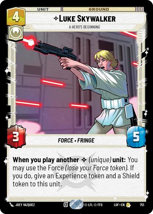 Luke Skywalker - A Heros Beginning Card Front