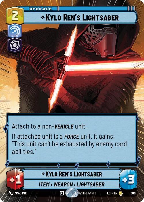 Kylo Ren's Lightsaber Card Front