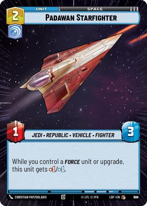 Padawan Starfighter Card Front
