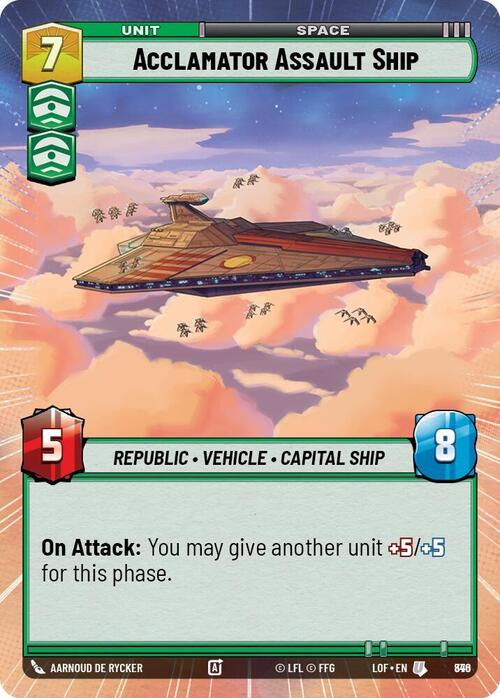 Acclamator Assault Ship Card Front