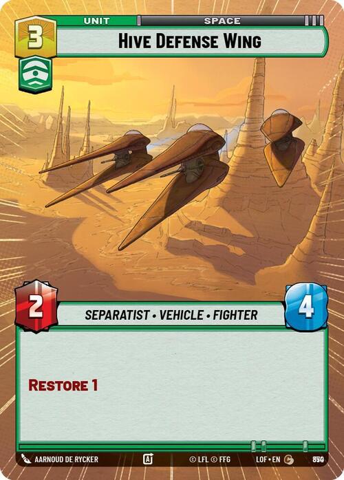 Hive Defense Wing Card Front