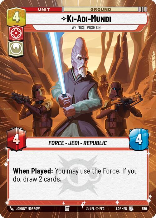 Ki-Adi-Mundi - We Must Push On Card Front