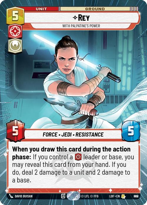 Rey - With Palpatines Power Card Front