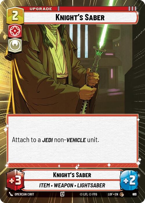 Knight's Saber Card Front