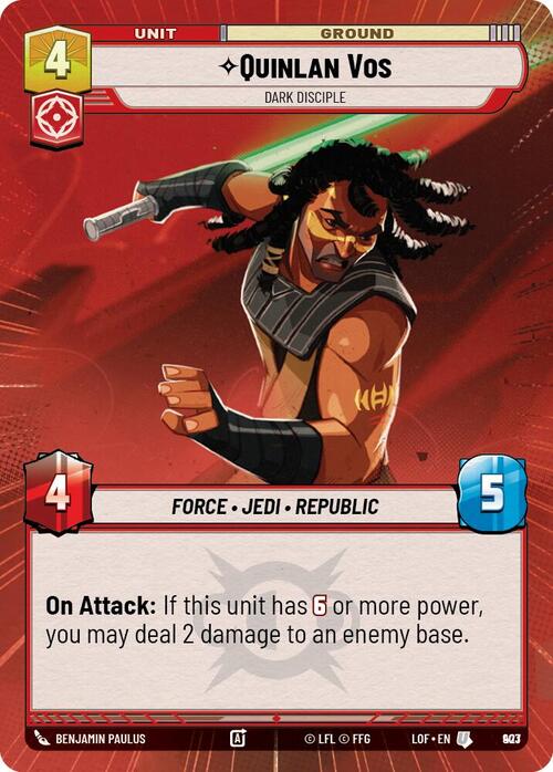 Quinlan Vos - Dark Disciple Card Front