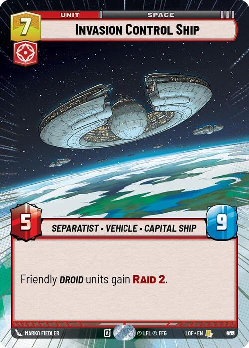Invasion Control Ship Card Front