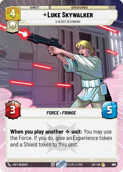 Luke Skywalker - A Heros Beginning Card Front