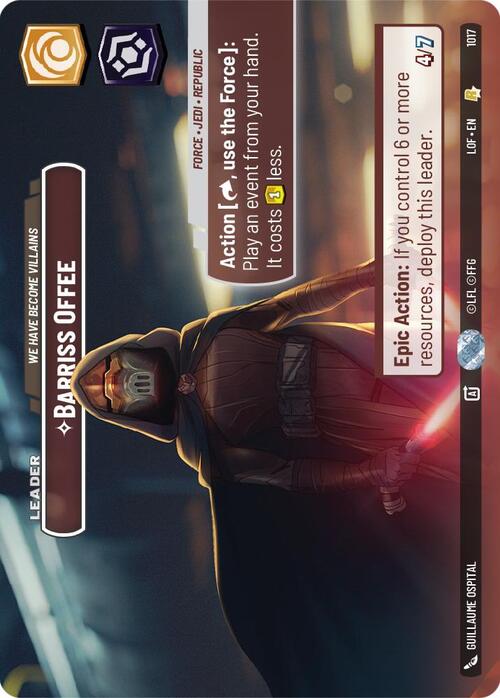 Barriss Offee - We Have Become Villains Card Front