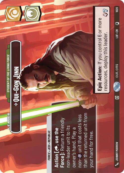 Qui-Gon Jinn - Student of the Living Force Card Front