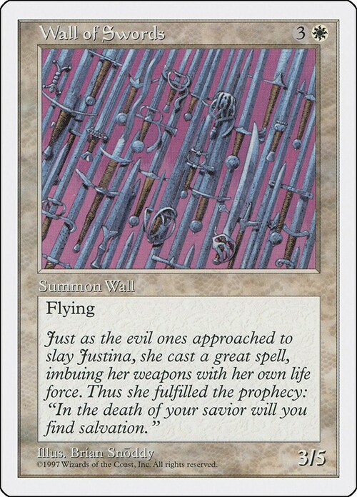 Wall of Swords Card Front