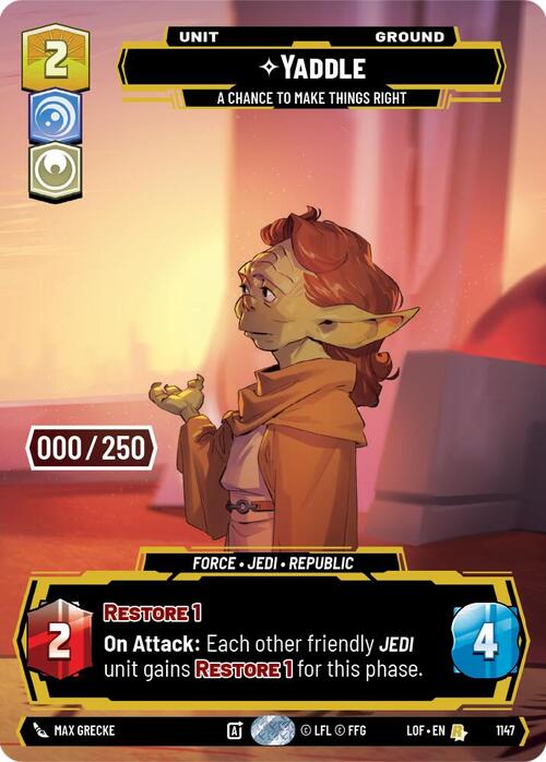 Yaddle - A Chance To Make Things Right Card Front