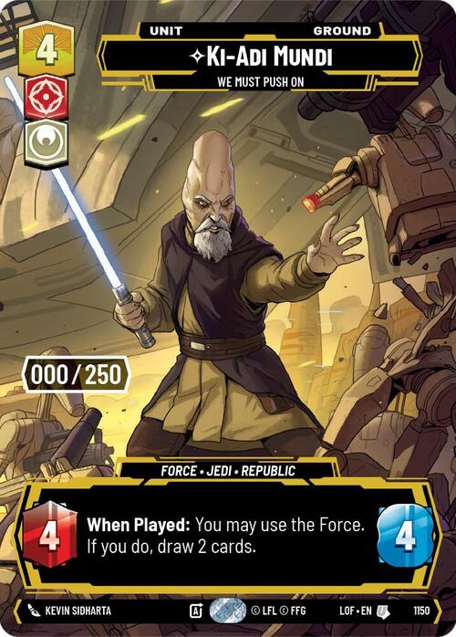 Ki-Adi-Mundi - We Must Push On Card Front