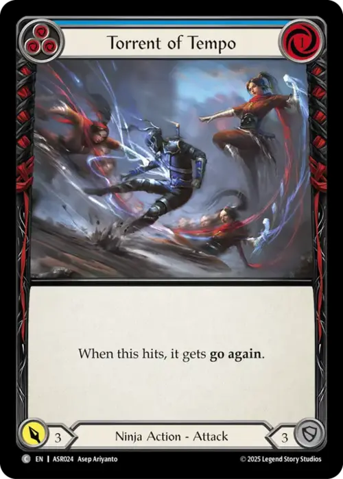 Torrent of Tempo - Blue Card Front