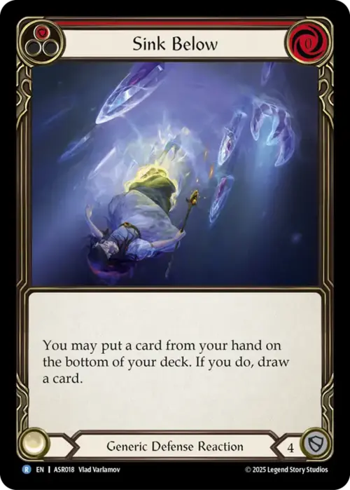 Sink Belowe - Red Card Front