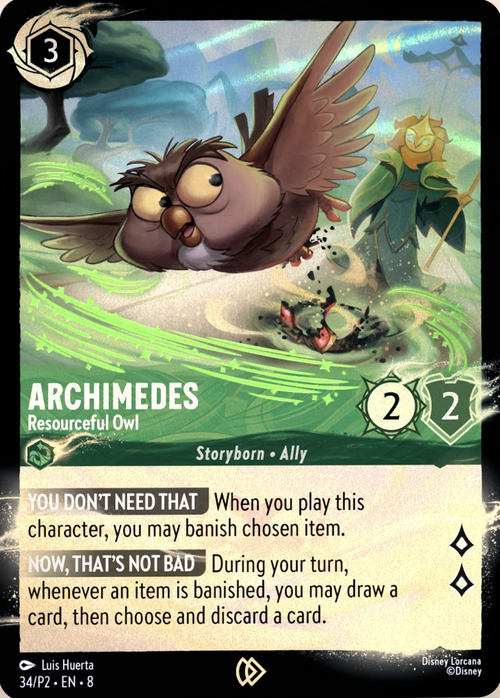 Archimedes - Resourceful Owl Card Front