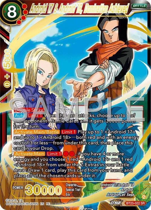 Android 17 & Android 18, Domination Achieved Card Front