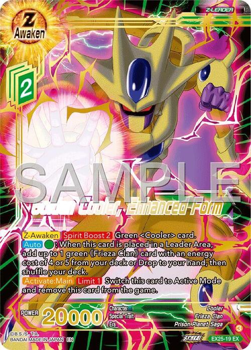 Golden Cooler, Enhanced Form Card Front