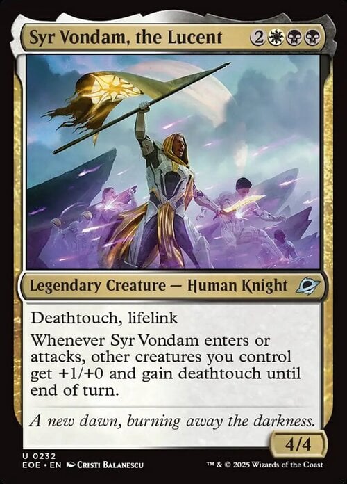 Syr Vondam, the Lucent Card Front