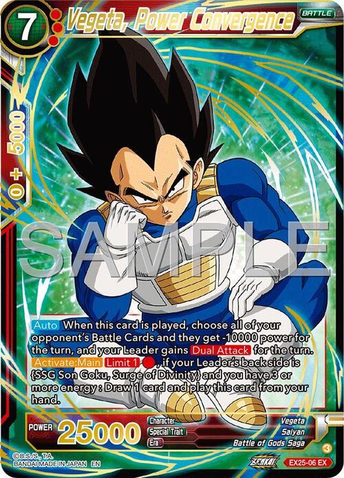 Vegeta, Power Convergence Card Front