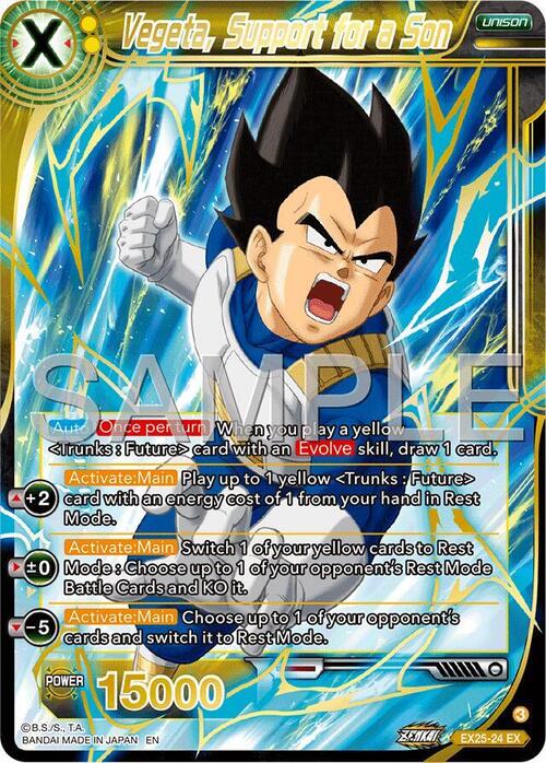 Vegeta, Support for a Son Card Front