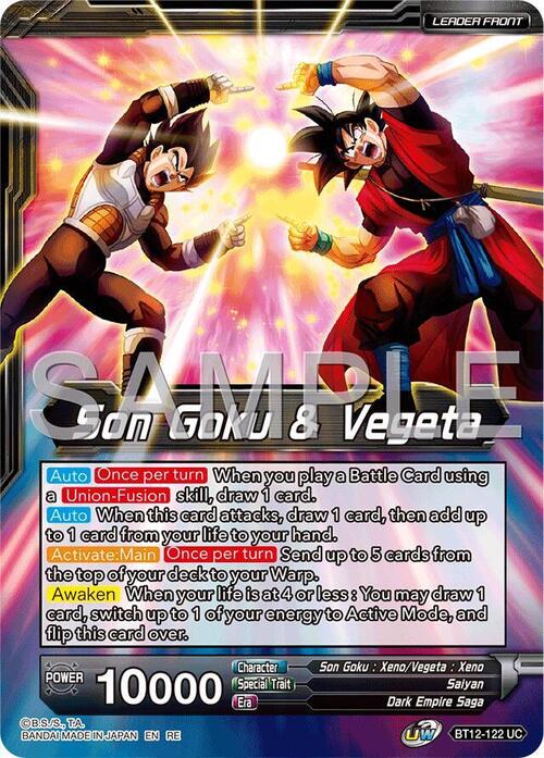 Son Goku & Vegeta // Gogeta, Fateful Fusion Card Front