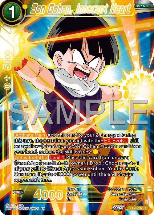 Son Gohan, Innocent Heart Card Front