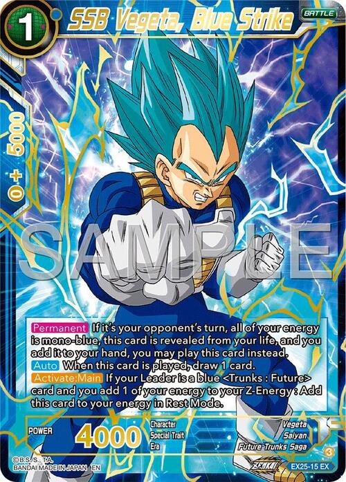 SSB Vegeta, Blue Strike Card Front