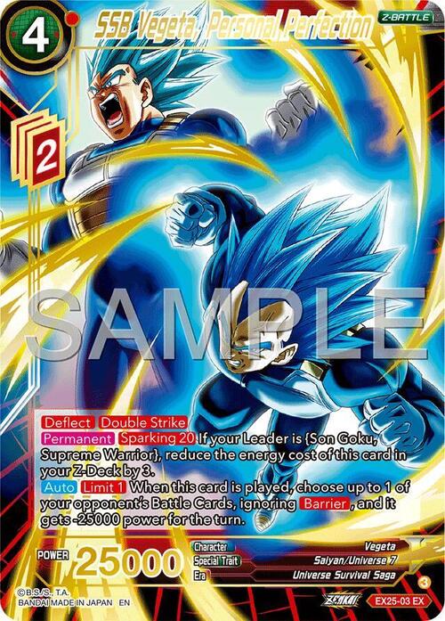 SSB Vegeta, Personal Perfection Card Front