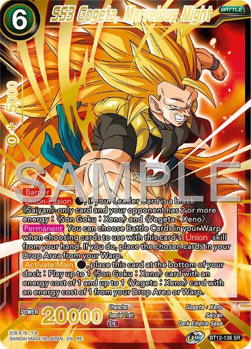 SS3 Gogeta, Marvelous Might Card Front