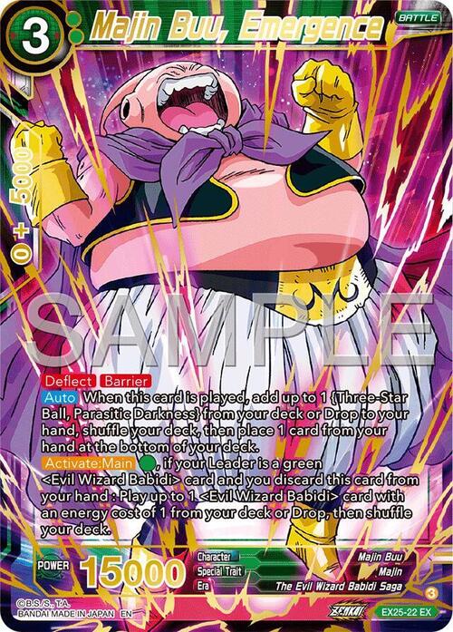 Majin Buu, Emergence Card Front