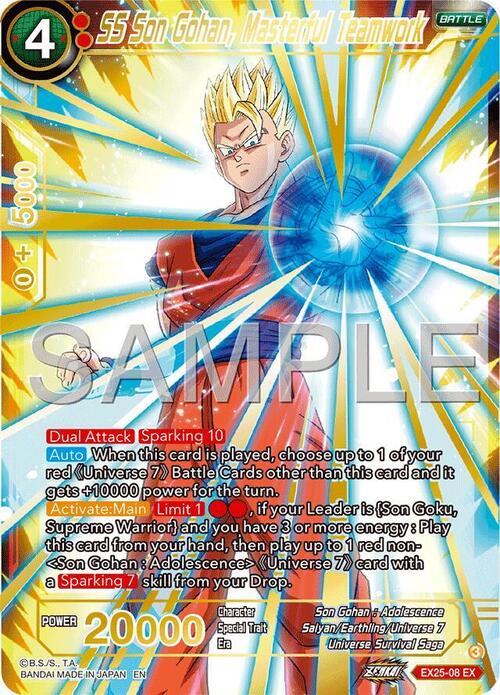 SS Son Gohan, Masterful Teamwork Card Front