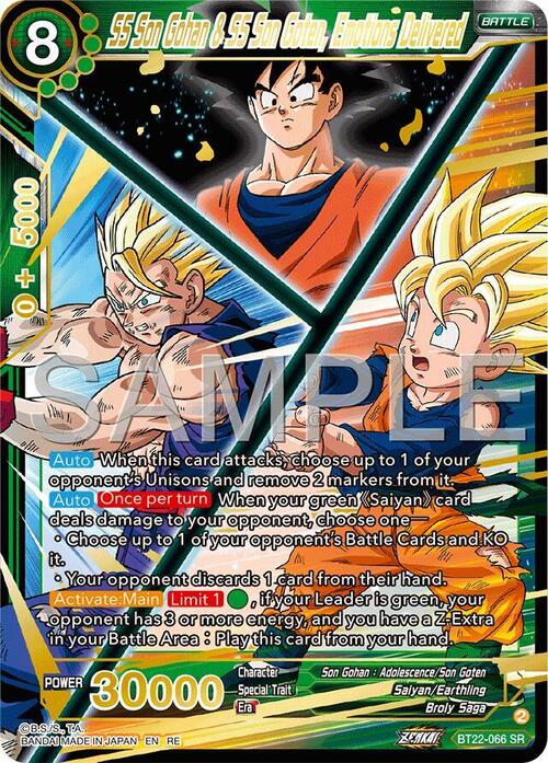 SS Son Gohan & SS Son Goten, Emotions Delivered Card Front
